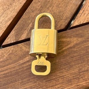 Louis Vuitton authentic Gold Brass Lock and Key #309 🔐